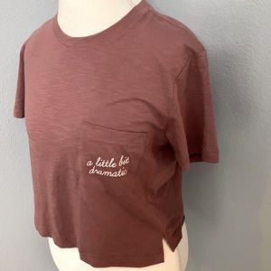 Victoria’s Secret PINK Crop T-Shirt Dramatic XS NWT